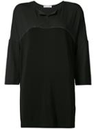 Fabiana Filippi - V-neck Top - Women - Spandex/elastane/viscose - 48, Black, Spandex/elastane/viscose