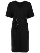 Gloria Coelho Double Buckle Dress - Black