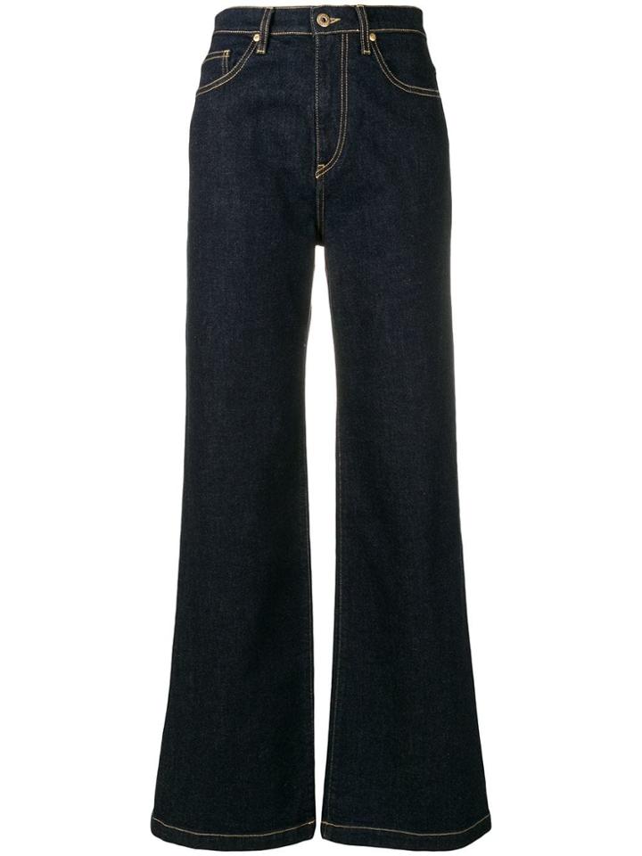 Jonathan Simkhai Straight Leg Trousers - Blue