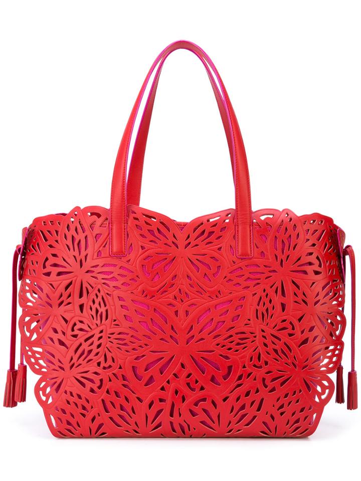 Sophia Webster Liara Butterfly-cut Tote Bag - Pink & Purple