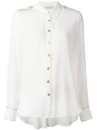 Pierre Balmain Shoulder Straps Shirt, Women's, Size: 36, White, Silk