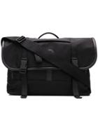 Moncler Leather Trim Messenger Bag - Black
