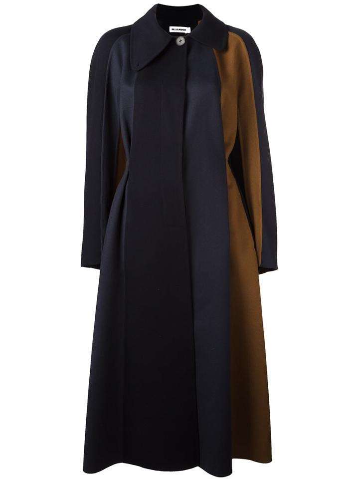 Jil Sander 'borna' Coat, Women's, Size: 34, Blue, Silk/cupro/cashmere/virgin Wool