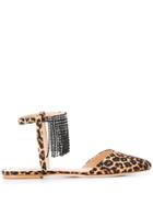 Polly Plume Leopard Print Ballerinas - Brown