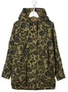 Little Marc Jacobs Printed Hooded Jacket - Green