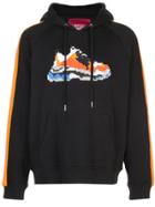 Mostly Heard Rarely Seen 8-bit Vibrant Wave Raglan Hooide - Black