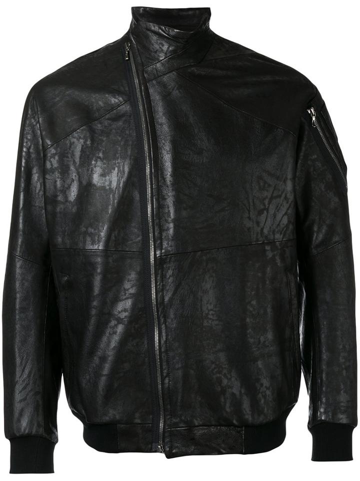 Julius Leather Jacket, Men's, Size: 2, Black, Lamb Skin/cupro