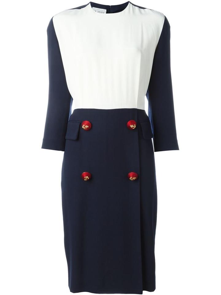 Gianfranco Ferre Vintage Contrasting Panel Midi Dress