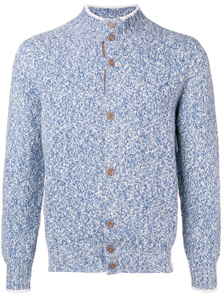 Doriani Cashmere Cashmere Melange Cardigan - Blue
