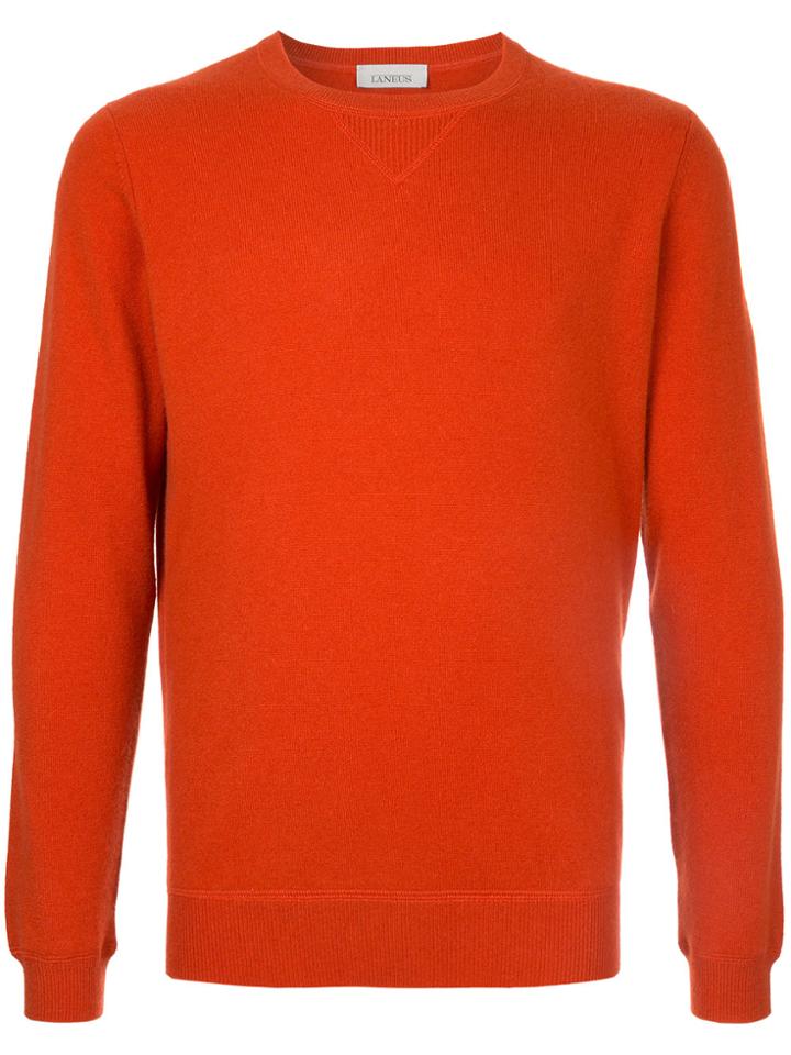 Laneus Crew Neck Sweater - Yellow & Orange