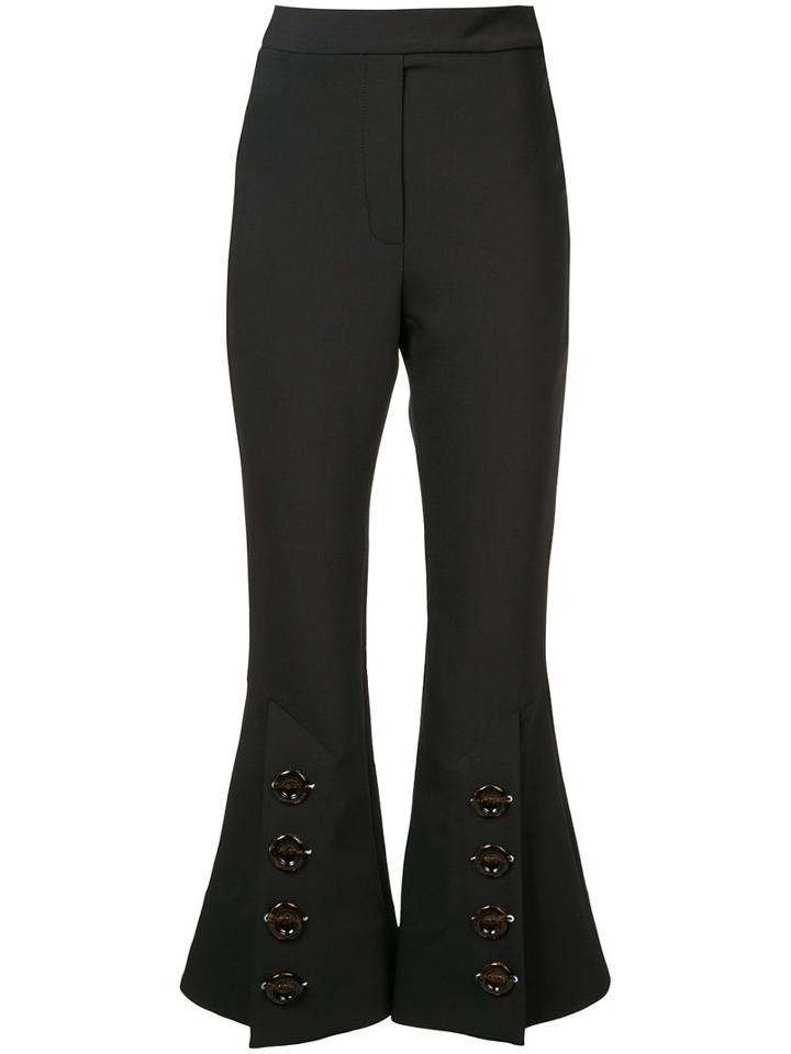 Ellery - High-rise Cropped Trousers - Women - Cotton/polyester/spandex/elastane/wool - 4, Black, Cotton/polyester/spandex/elastane/wool