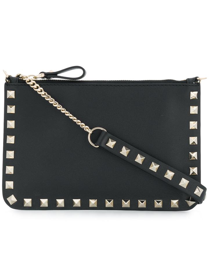 Valentino Rockstud Pouch Bag - Black