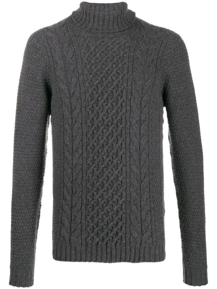Drumohr Knitted Roll Neck Jumper - Grey