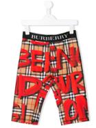 Burberry Kids Teen Vintage Check Shorts - Red