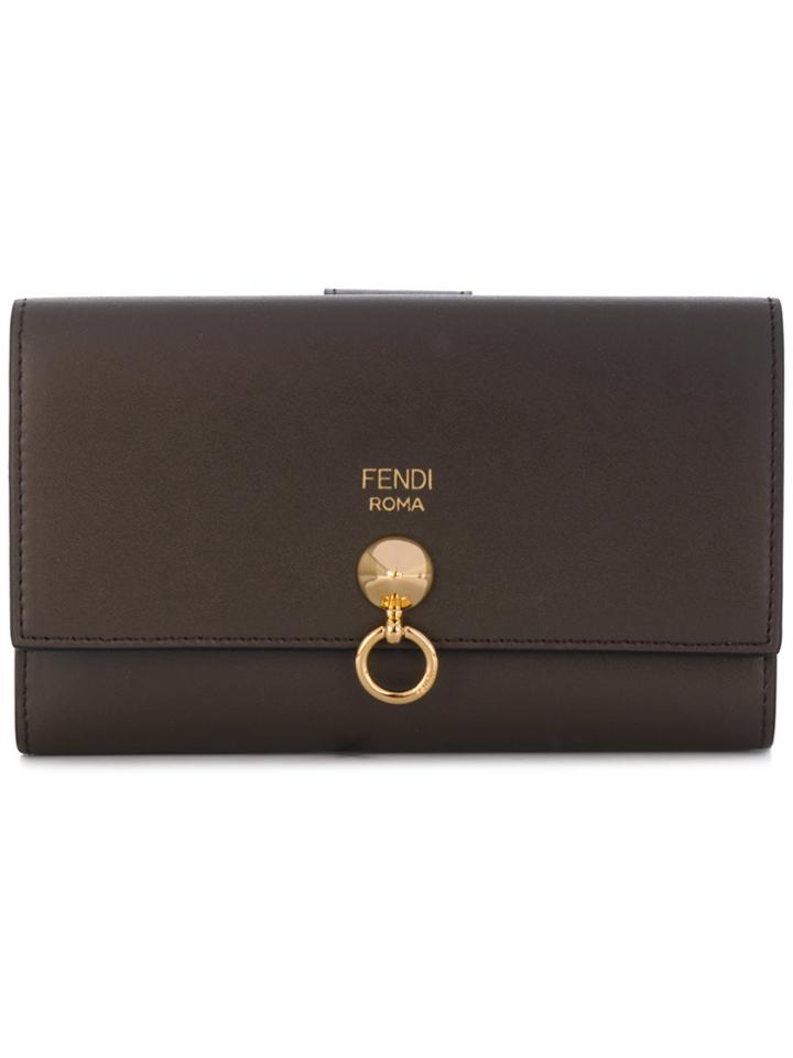 Fendi Continental Wallet - Brown