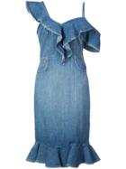 Jonathan Simkhai Classic Denim Ruffle Dress - Blue