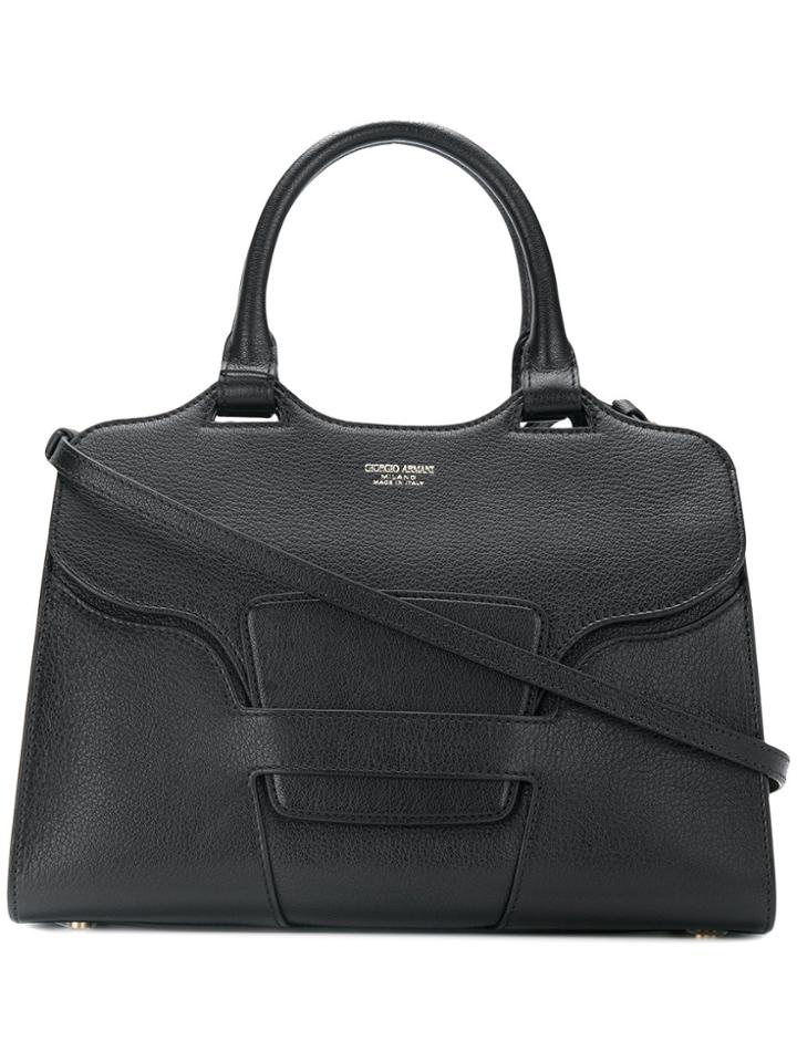 Giorgio Armani Flap Tote - Black