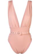 Nicholas Belted Swimsuit - Pink