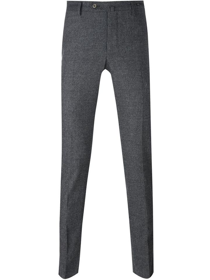 Pt01 Tweed Chinos, Men's, Size: 54, Grey, Spandex/elastane/virgin Wool