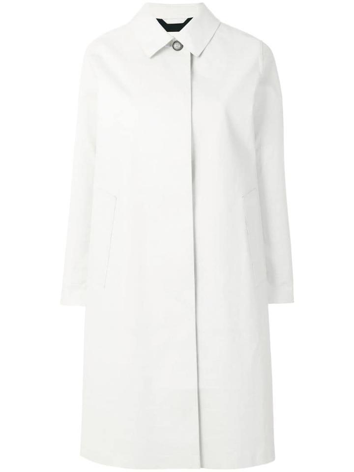 Mackintosh Single-breasted Coat - White