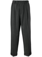 Lucio Vanotti Cropped Trousers, Men's, Size: 5, Grey, Virgin Wool/cupro/spandex/elastane