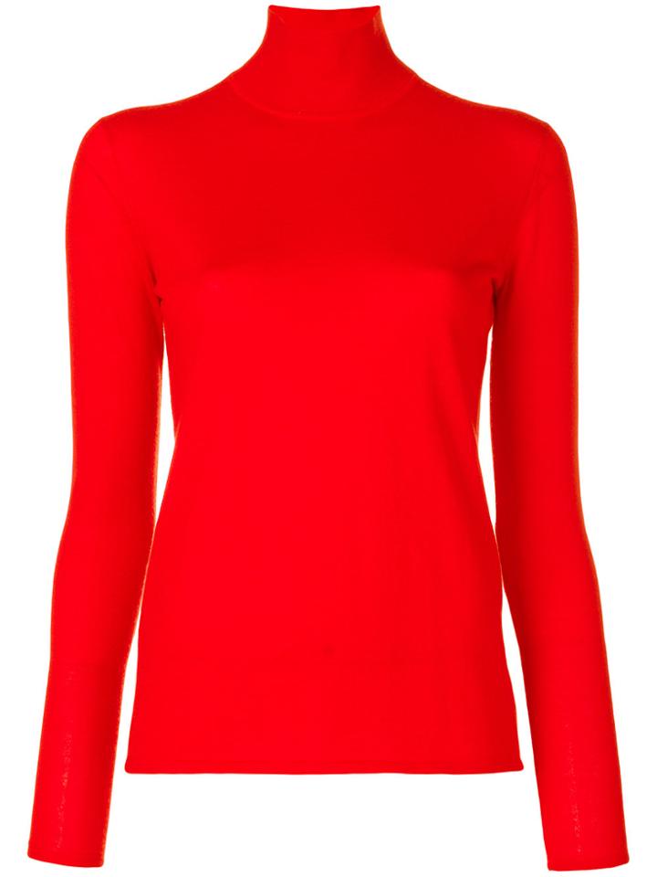 Pringle Of Scotland Roll Neck Jumper - Red