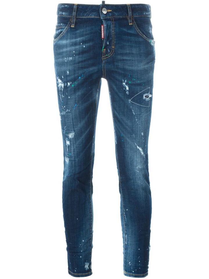 Dsquared2 Cool Girl Jeans, Size: 46, Blue, Cotton/spandex/elastane/polyester