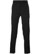 Les Hommes Tailored Straight Trousers, Men's, Size: 48, Black, Cotton/spandex/elastane/wool