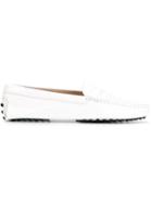 Tod S Classic Penny Loafers, Women's, Size: 40, White, Patent Leather/rubber
