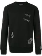 Lanvin Embroidered Motif Sweatshirt, Men's, Size: Small, Black, Cotton