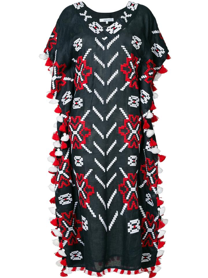 March 11 Embroidered Kaftan Dress - Blue