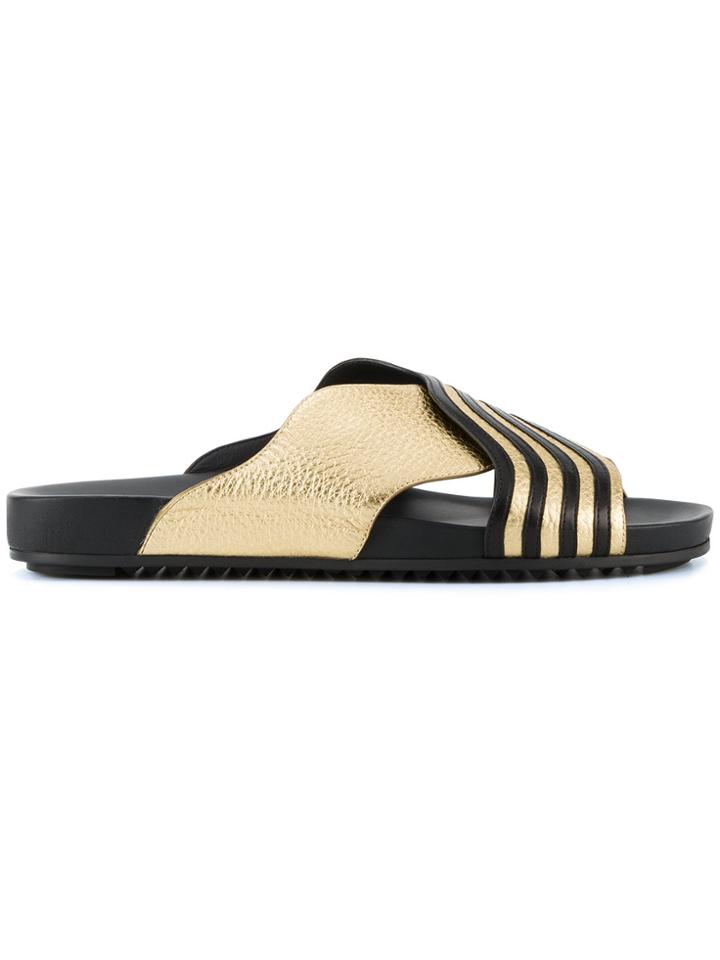Fendi Wave Slides - Metallic