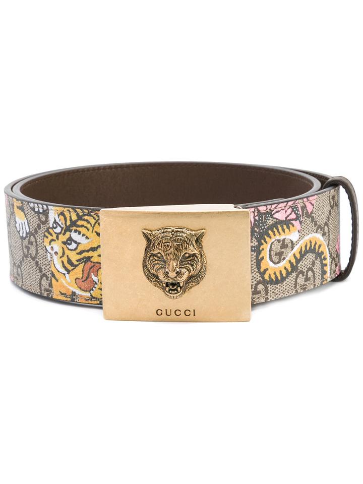 Gucci Bengal Gg Supreme Belt, Women's, Size: 85, Nude/neutrals, Leather