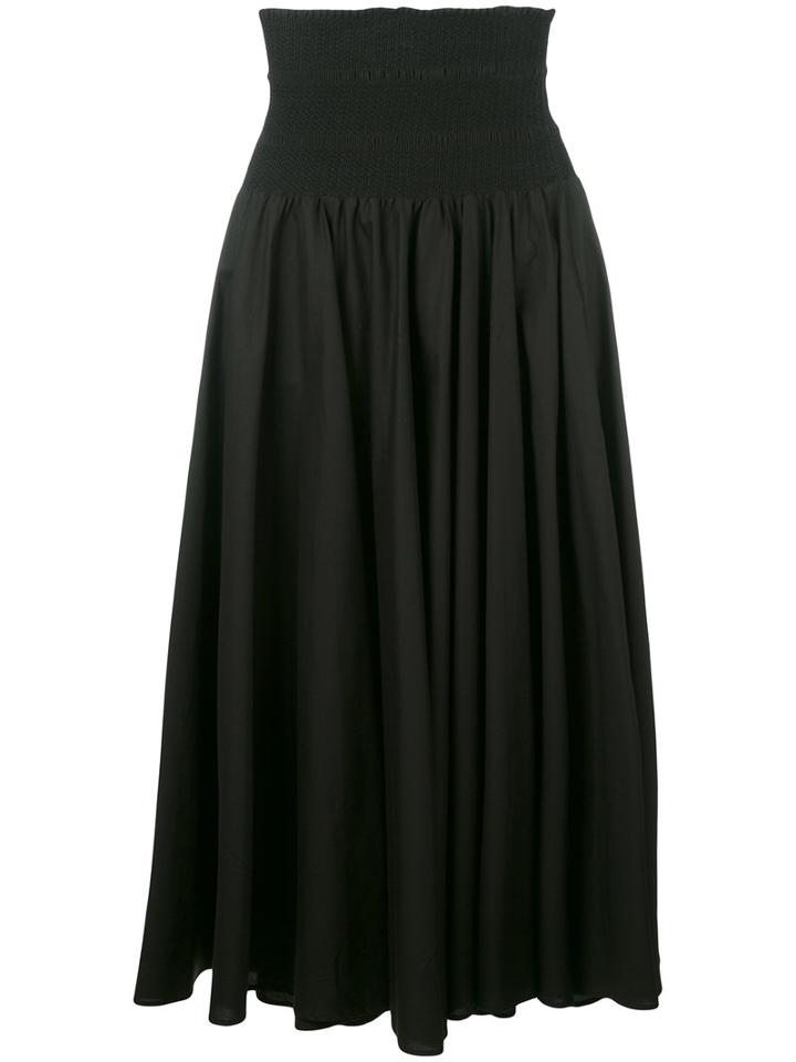 Twin-set - Midi Full Skirt - Women - Cotton/spandex/elastane - 40, Women's, Black, Cotton/spandex/elastane