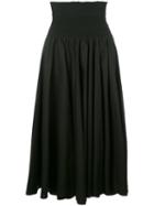 Twin-set - Midi Full Skirt - Women - Cotton/spandex/elastane - 40, Women's, Black, Cotton/spandex/elastane
