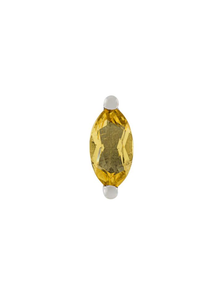 Delfina Delettrez 18kt Gold Dots Solitaire Beryllium And Pearl Earring