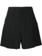 Chloé Tailored Cady Shorts, Women's, Size: 36, Black, Silk/acetate/viscose