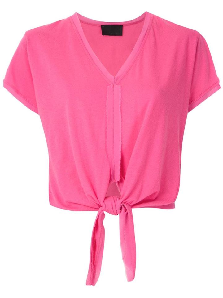 Andrea Bogosian Front Tie T-shirt - Pink