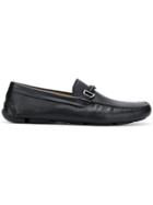 Giorgio Armani Logo Pendant Loafers - Black