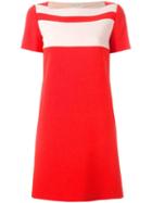 Emilio Pucci Bicolour Shift Dress, Women's, Size: 42, Red, Virgin Wool/silk/spandex/elastane