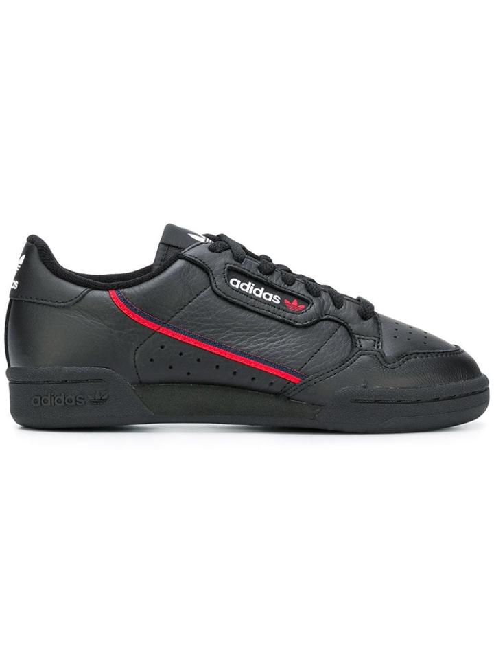 Adidas Perforated Lace-up Sneakers - Black