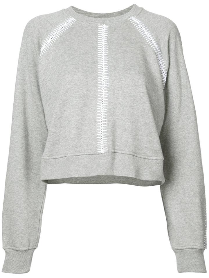Jonathan Simkhai Crochet Stitch Sweatshirt - Grey