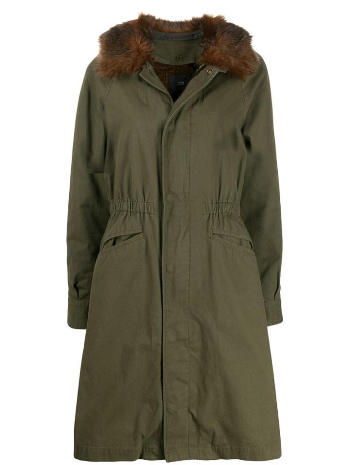 Steffen Schraut Faux Fur Trimmed Parka Coat - Green