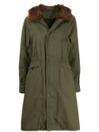 Steffen Schraut Faux Fur Trimmed Parka Coat - Green
