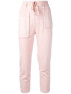 Haider Ackermann - Cropped Trousers - Women - Cotton/rayon - Xxs, Pink/purple, Cotton/rayon