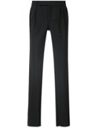 Saint Laurent Low Waisted Pleated Trousers - Black