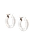 Bottega Veneta Distressed Hoop Earrings - Silver