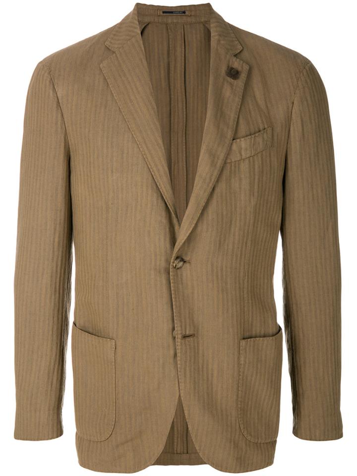 Lardini Casual Single-breasted Blazer - Brown