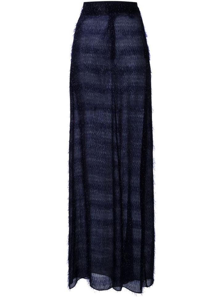 Scanlan Theodore Feather Tinsel Skirt, Women's, Size: 6, Blue, Viscose