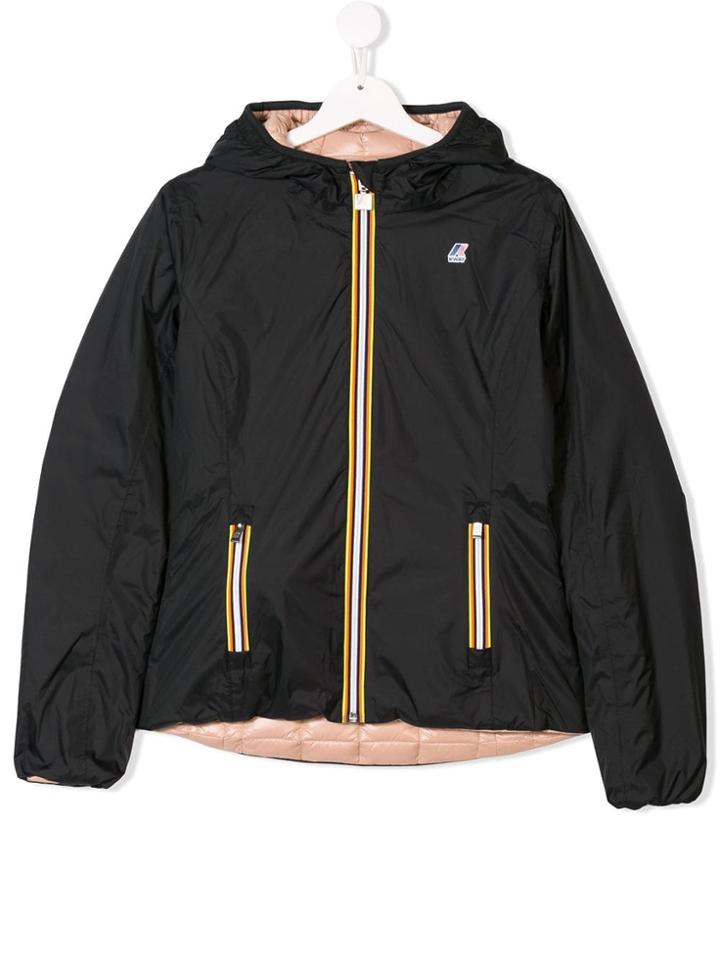 K Way Kids Teen Reversible Padded Jacket - Black